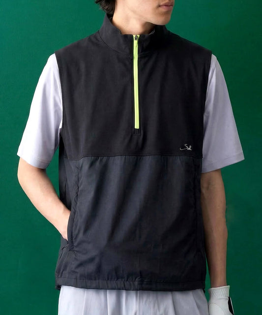 Half-Zip Color-Block Vest Men’s