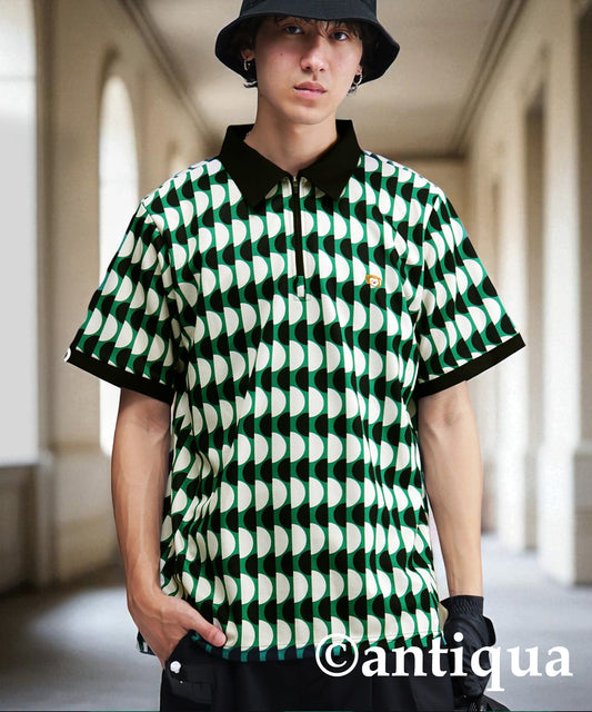 Salu. Men's Retro Polo Pattern Shirt