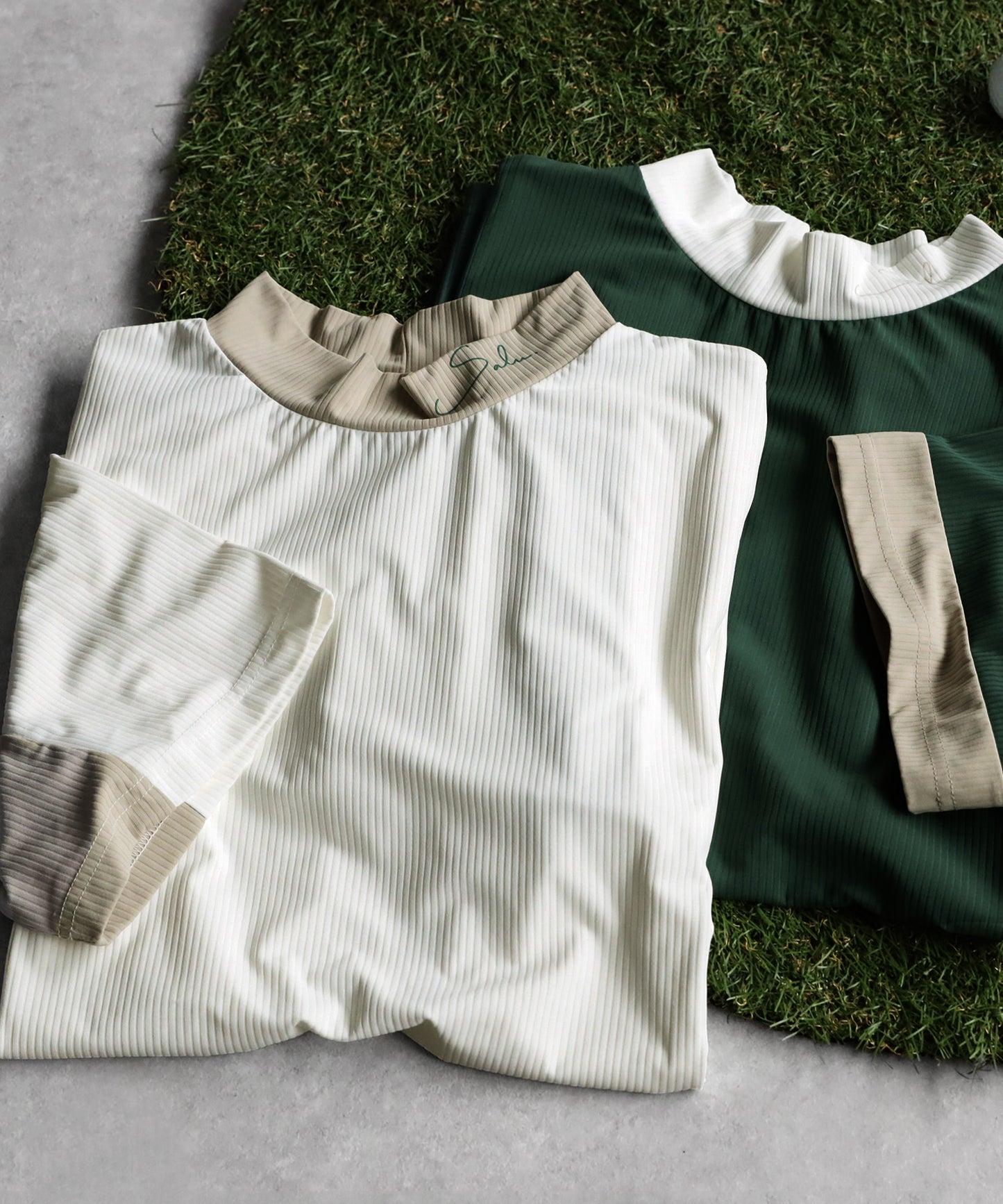 Salu. Ladies Mock Neck Color Combination Tops