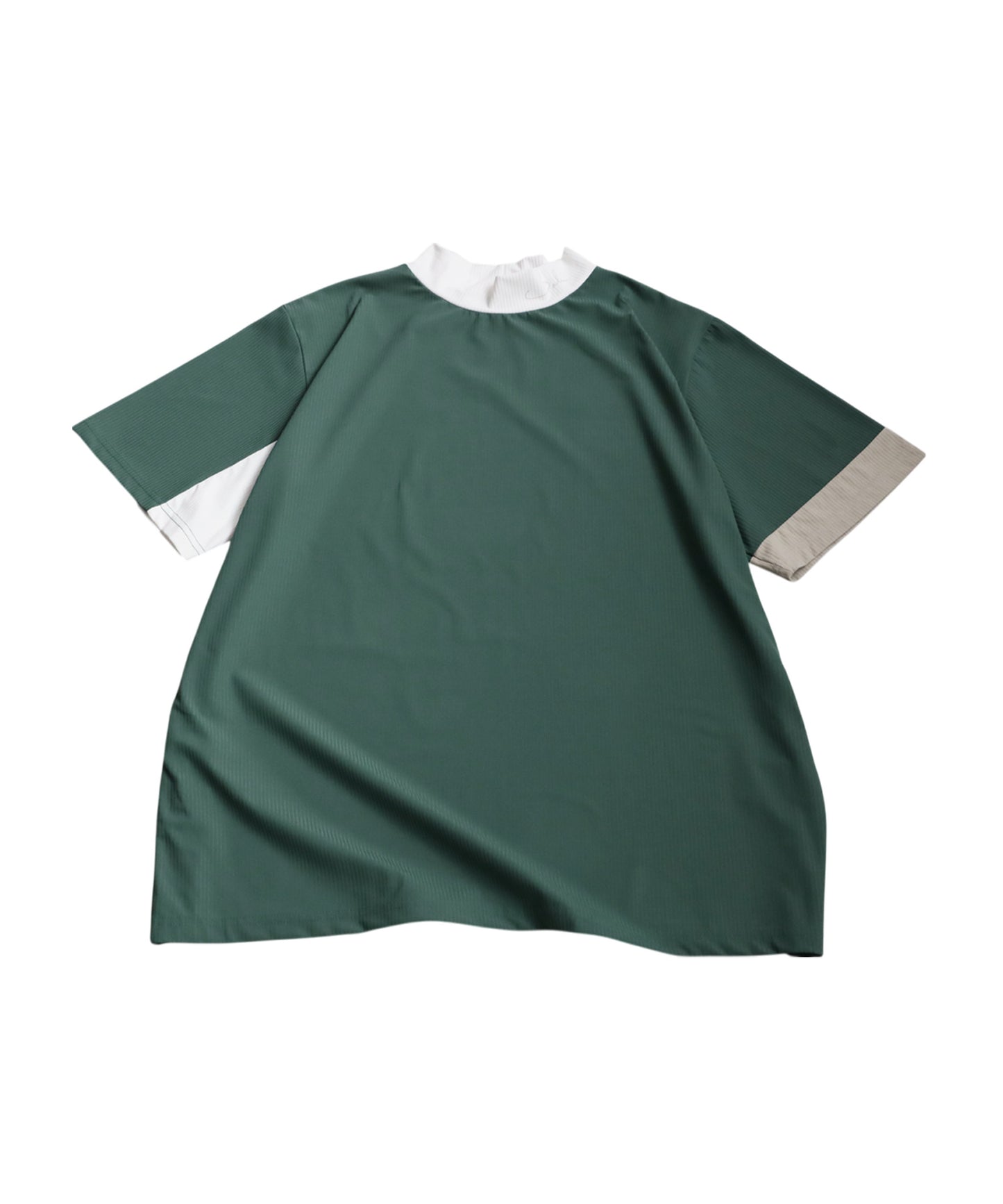 Salu. Ladies Mock Neck Color Combination Tops