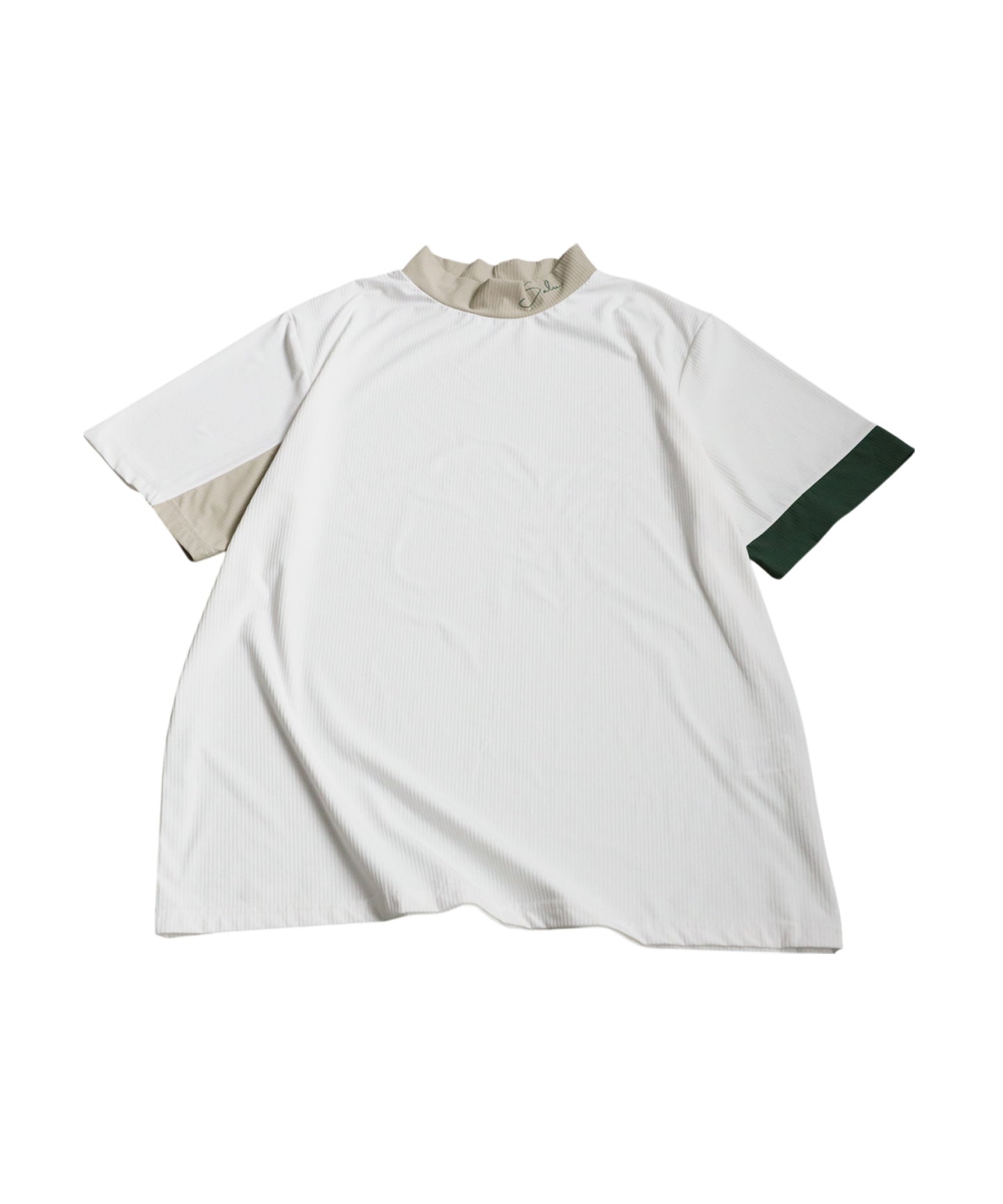 Salu. Ladies Mock Neck Color Combination Tops