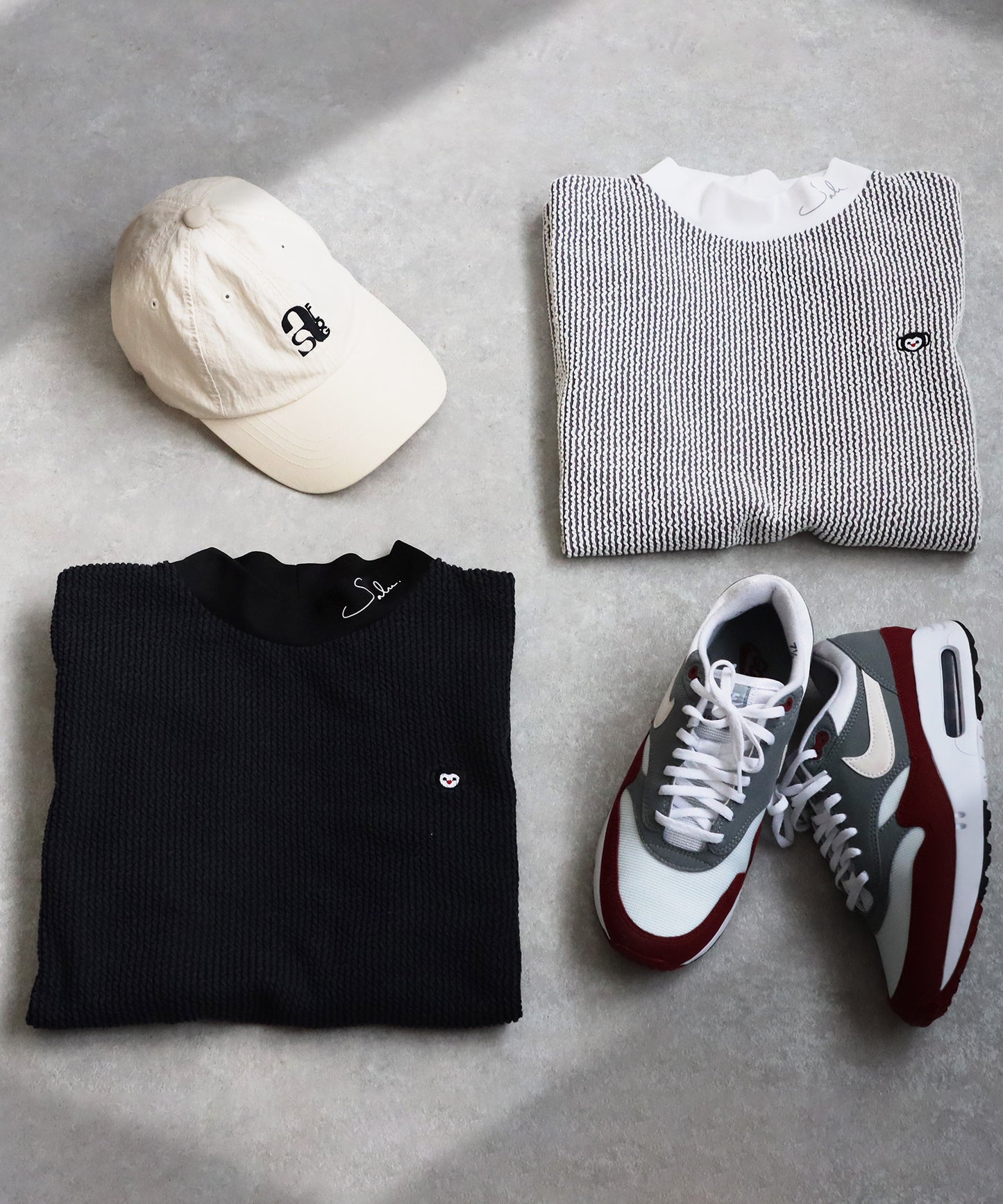 Salu. Men's Striped Logo Top