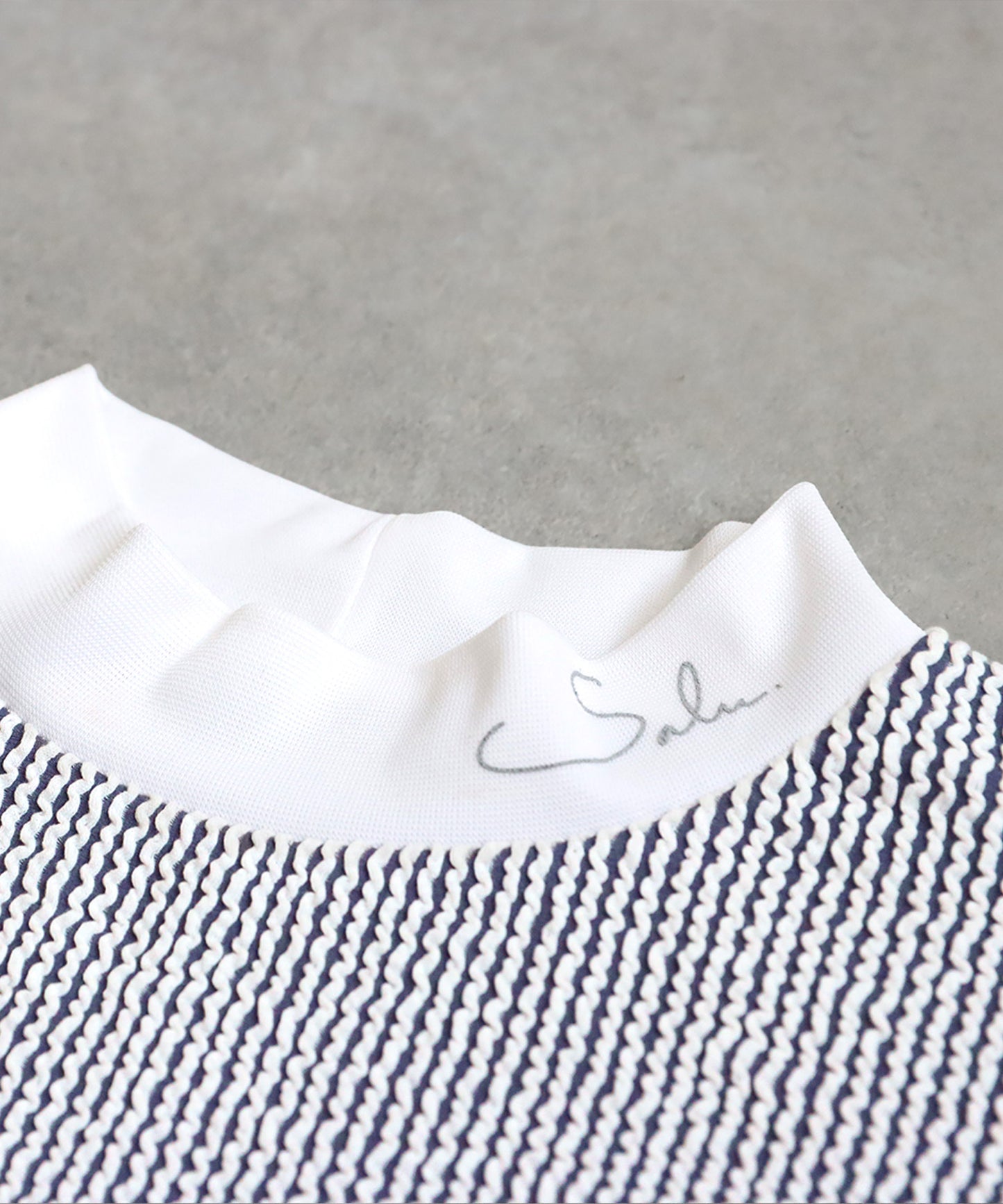 Salu. Men's Striped Logo Top