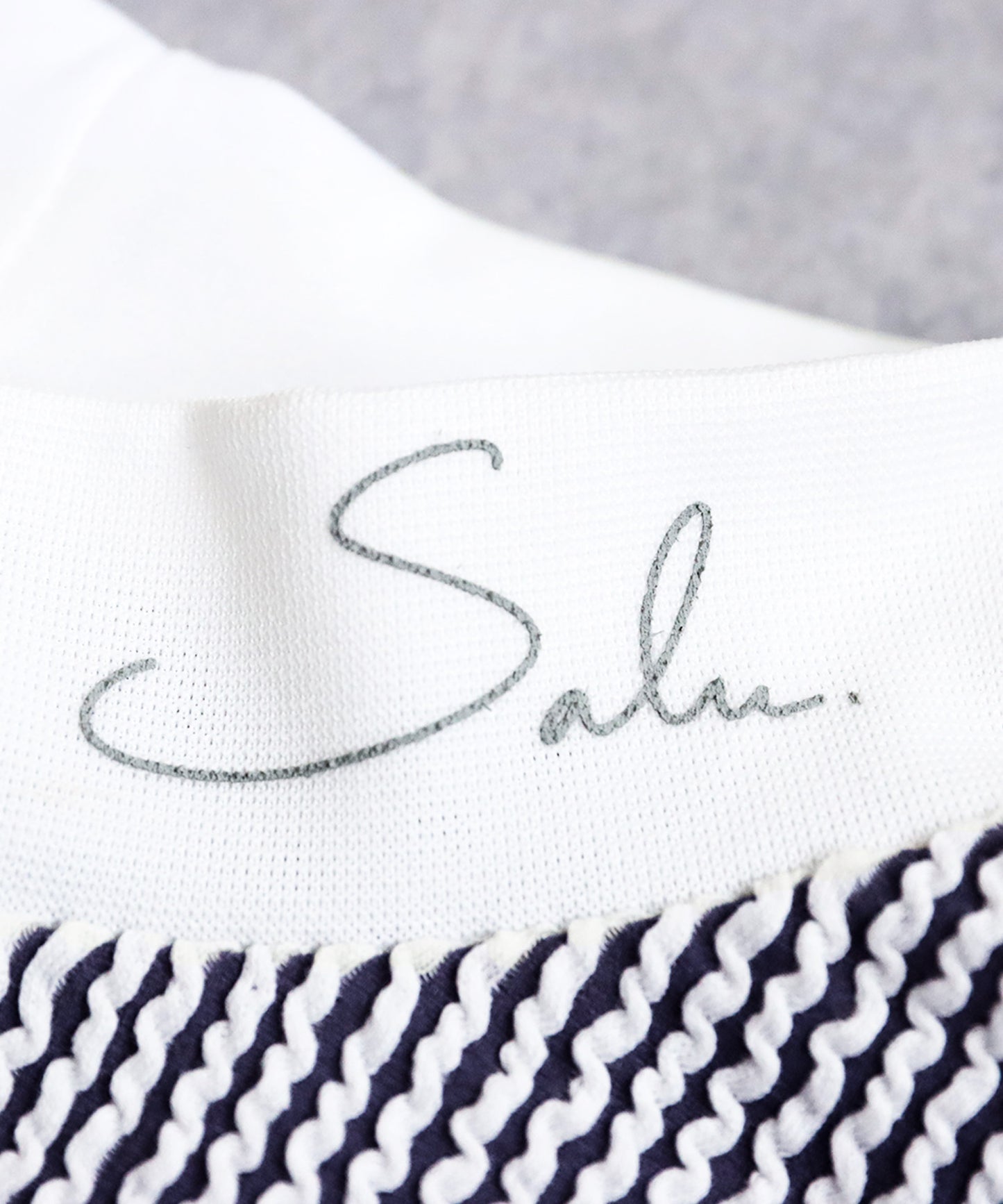 Salu. Men's Striped Logo Top