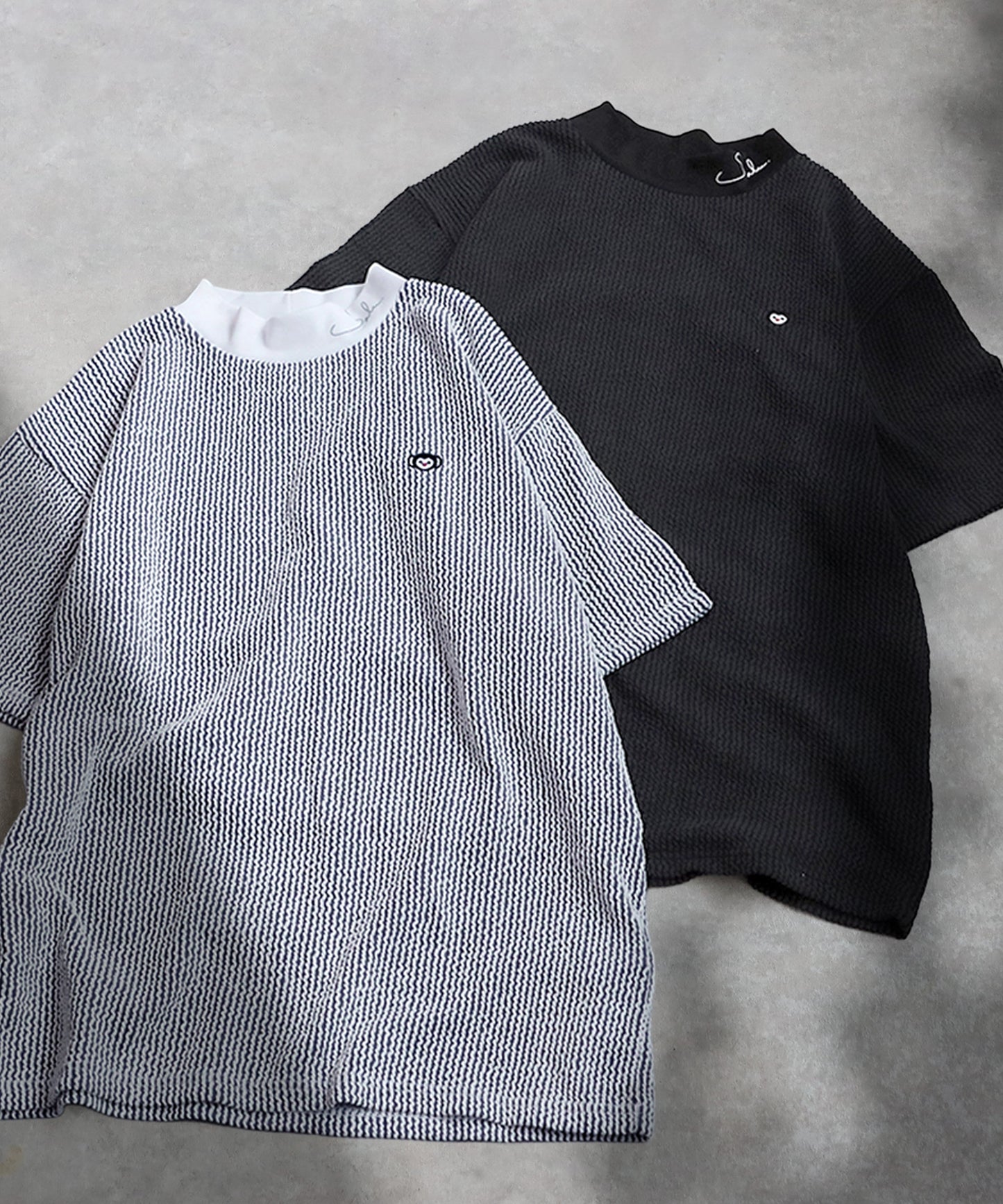 Salu. Men's Striped Logo Top