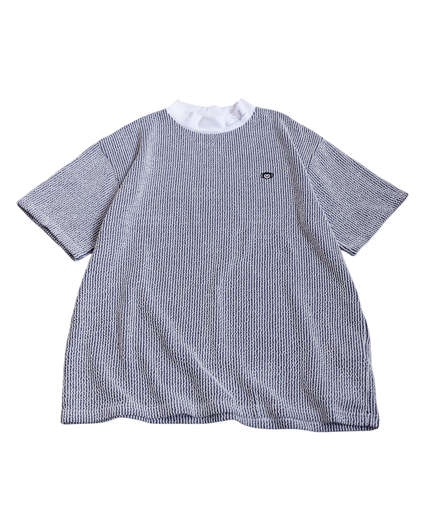 Salu. Ladies Striped Logo Top