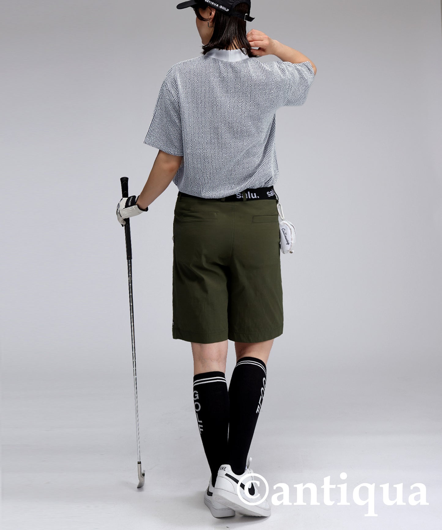 Salu. Ladies Striped Logo Top