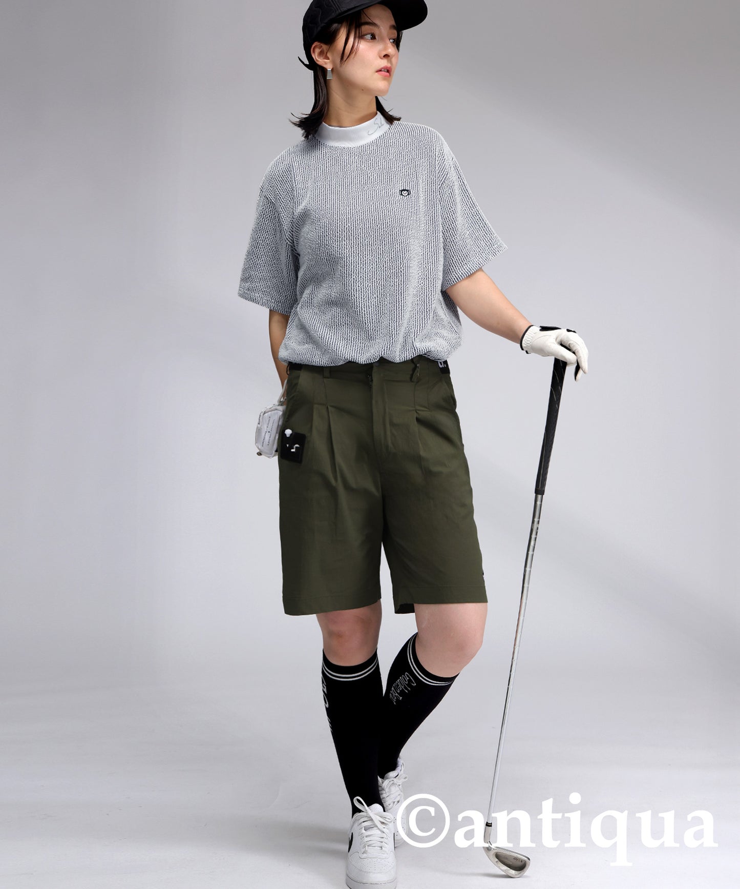 Salu. Ladies Striped Logo Top