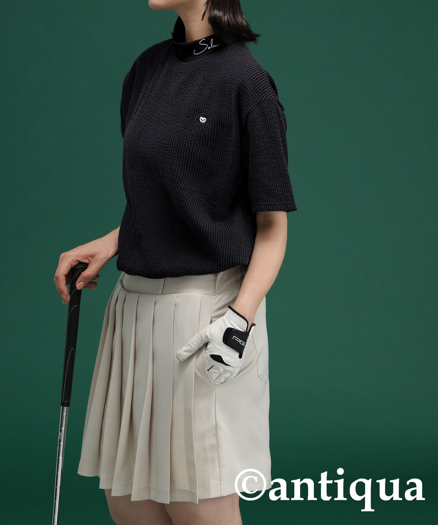 Salu. Ladies Striped Logo Top