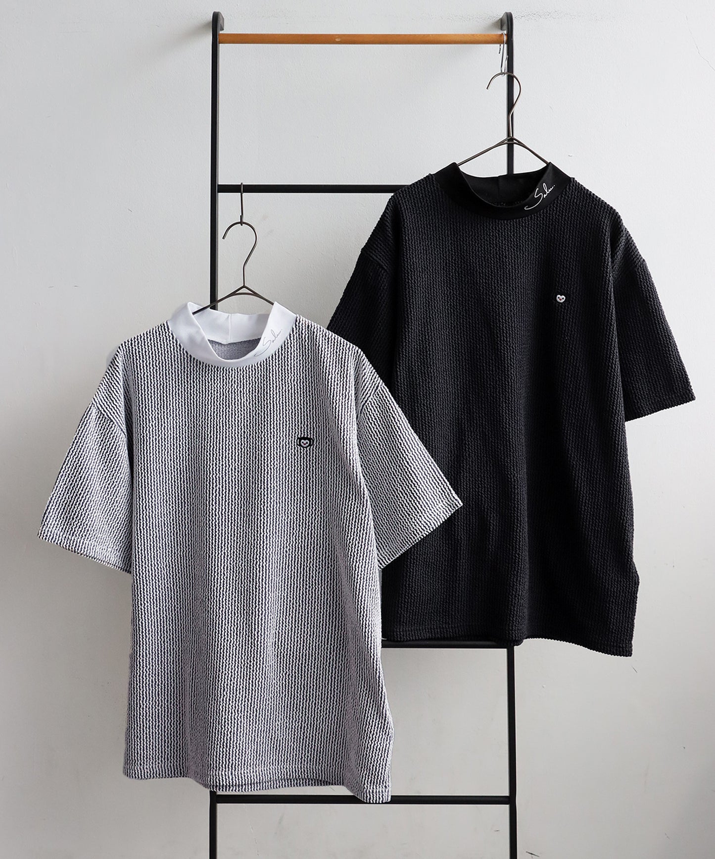 Salu. Ladies Striped Logo Top