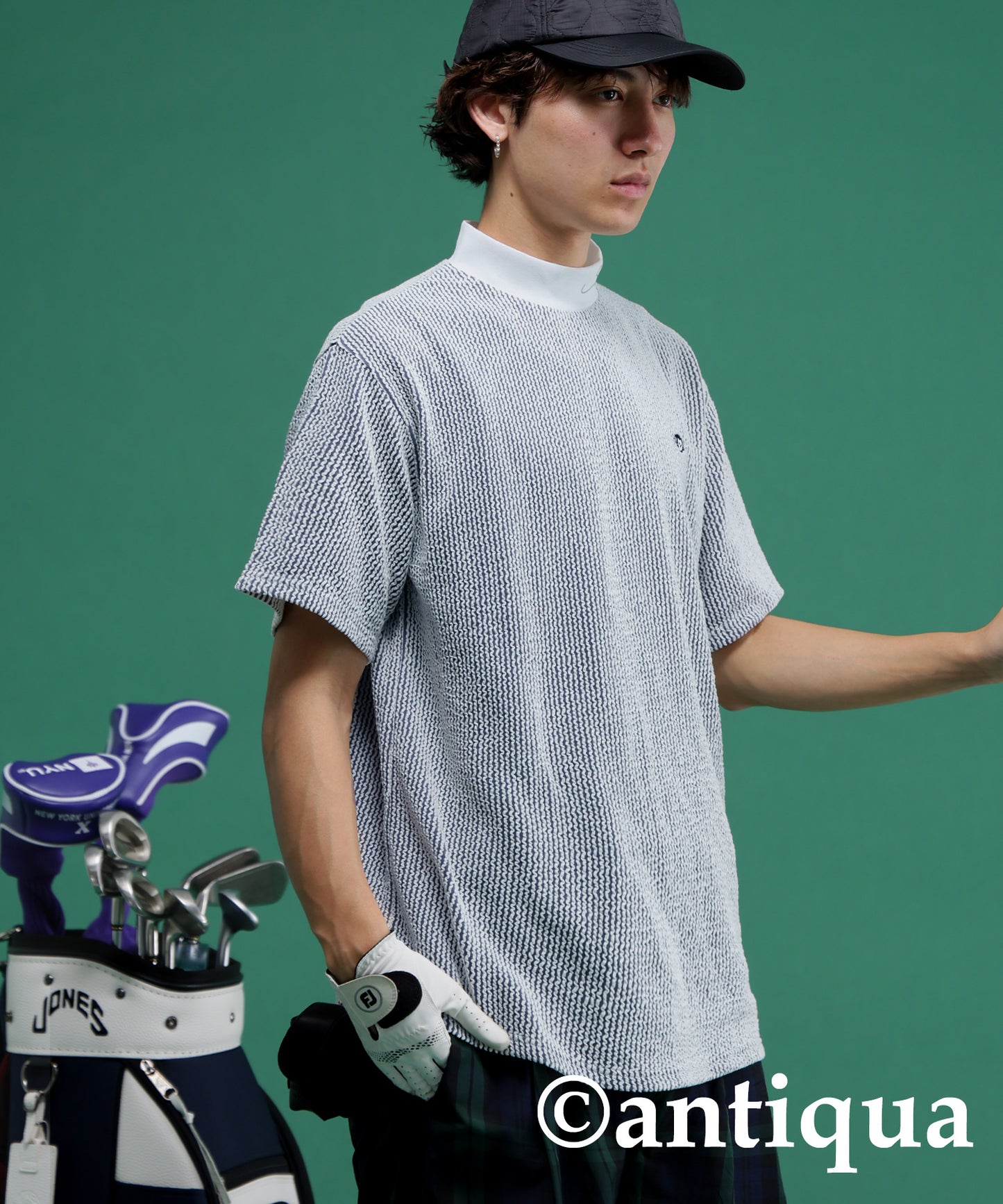 Salu. Men's Striped Logo Top