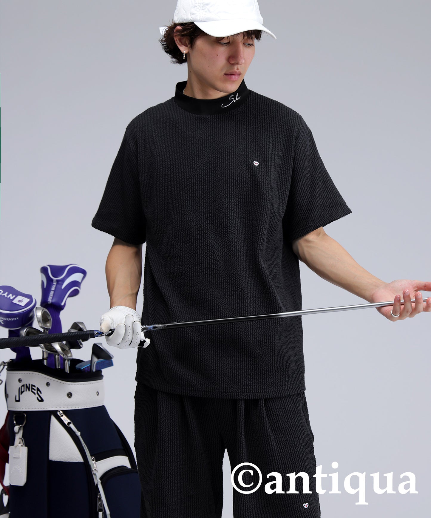 Salu. Men's Striped Logo Top