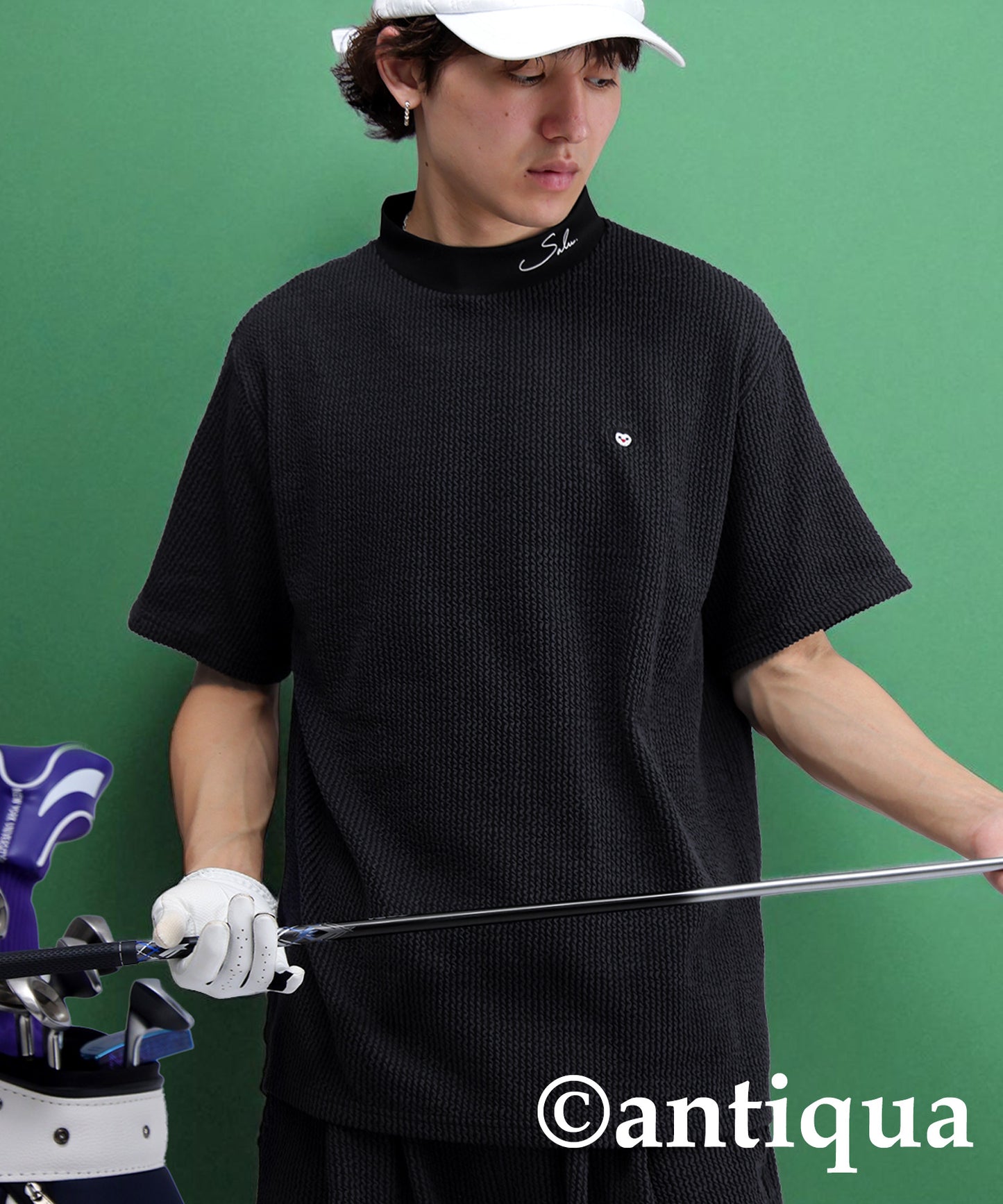 Salu. Men's Striped Logo Top