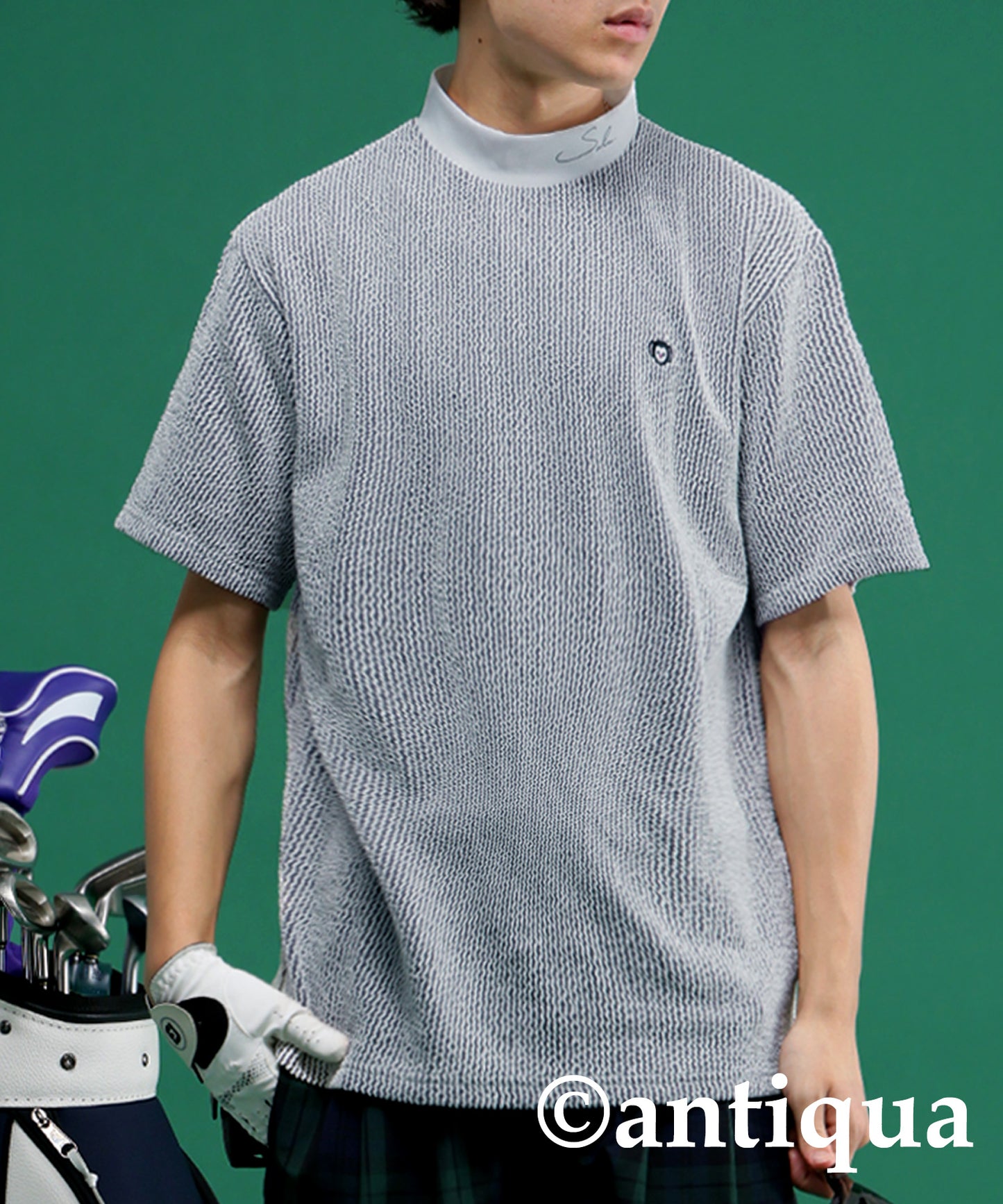 Salu. Men's Striped Logo Top