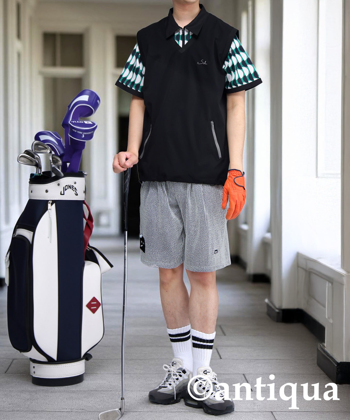 Salu. Men's Striped Logo Pants