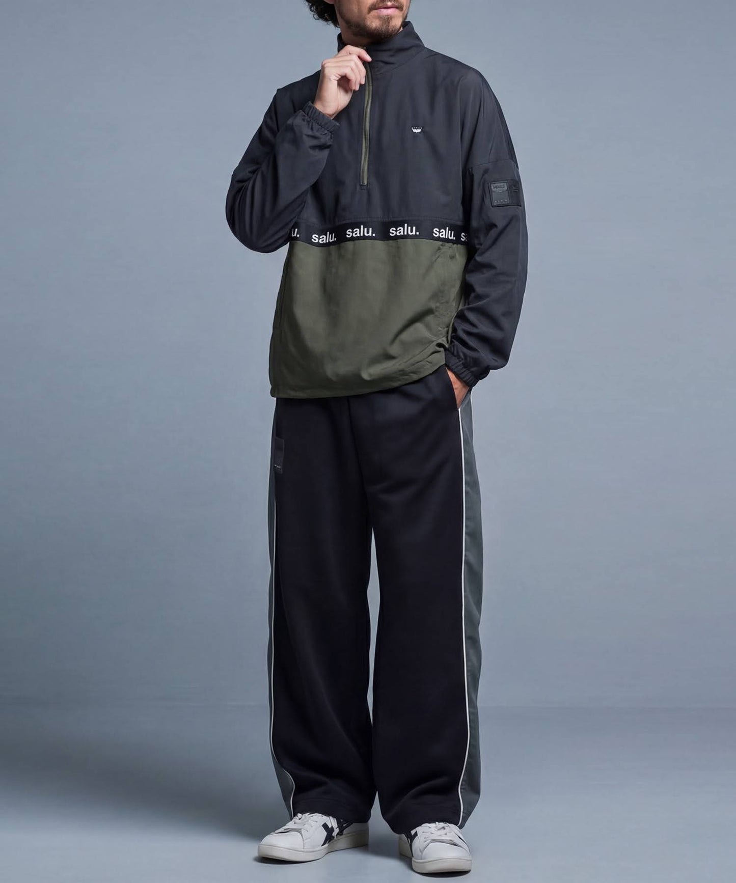 Salu Color-Blocked Half-Zip Top Men's