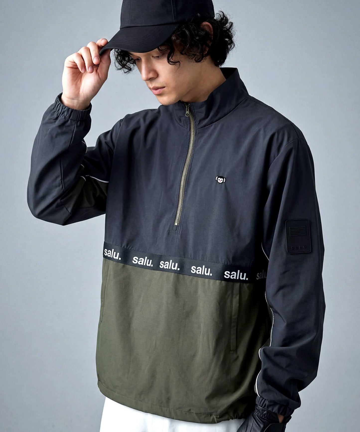 Salu Color-Blocked Half-Zip Top Men's