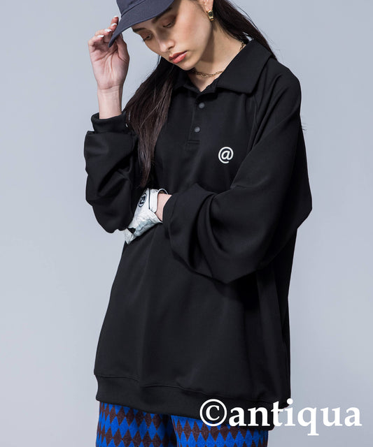 ANTIQUAGOLF×STCH Ladies Polo shirt Long -sleeved