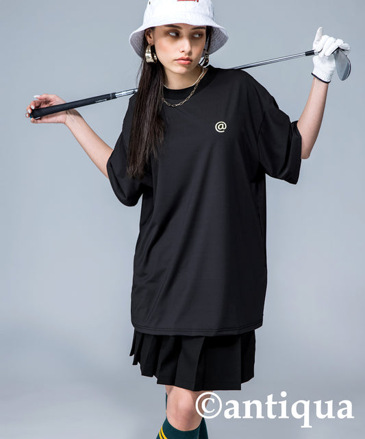 ANTIQUAGOLF×STCH Back plint Ladies T -shirt