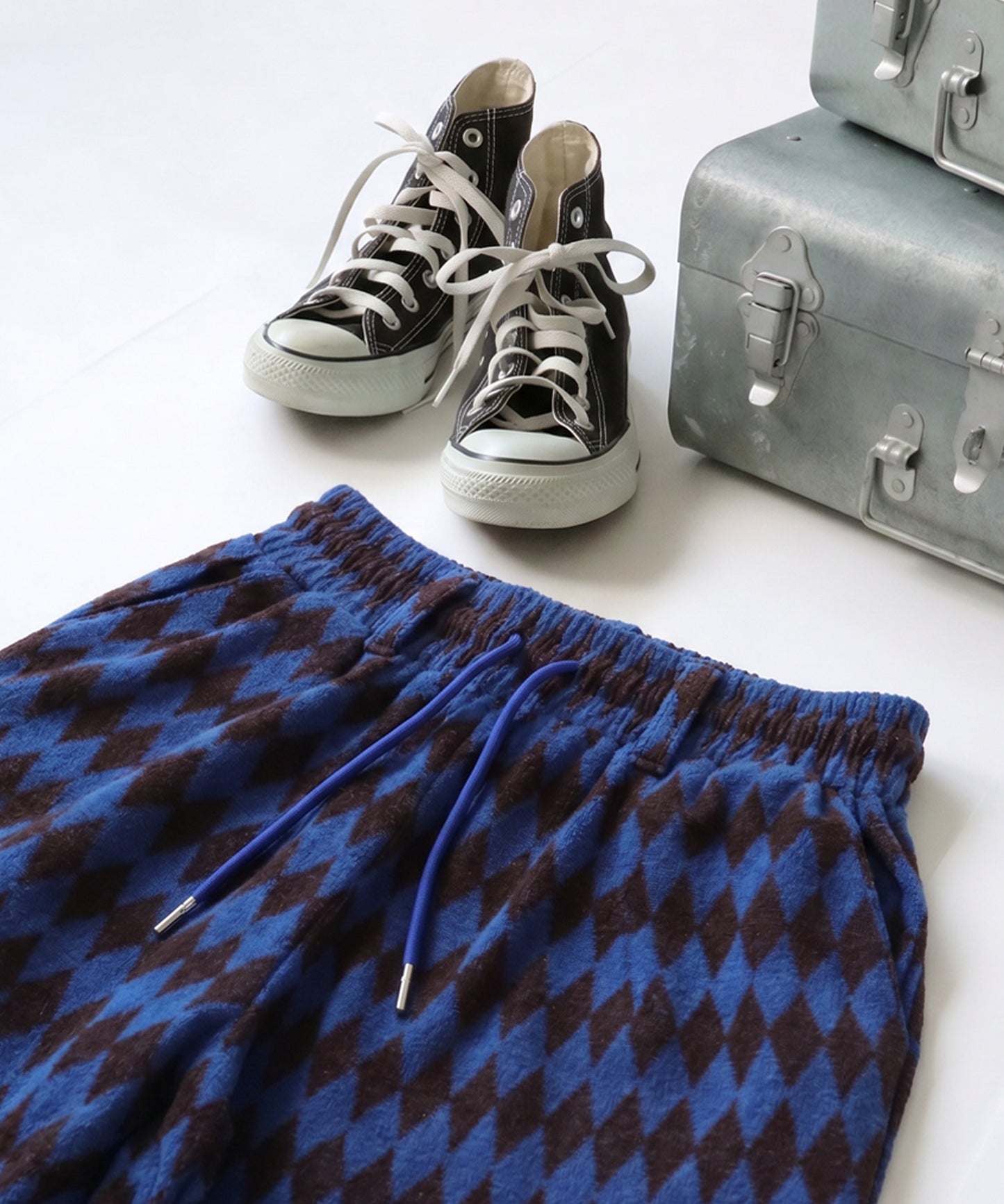 ANTIQUAGOLF×STCH Ladies shorts geometric pattern