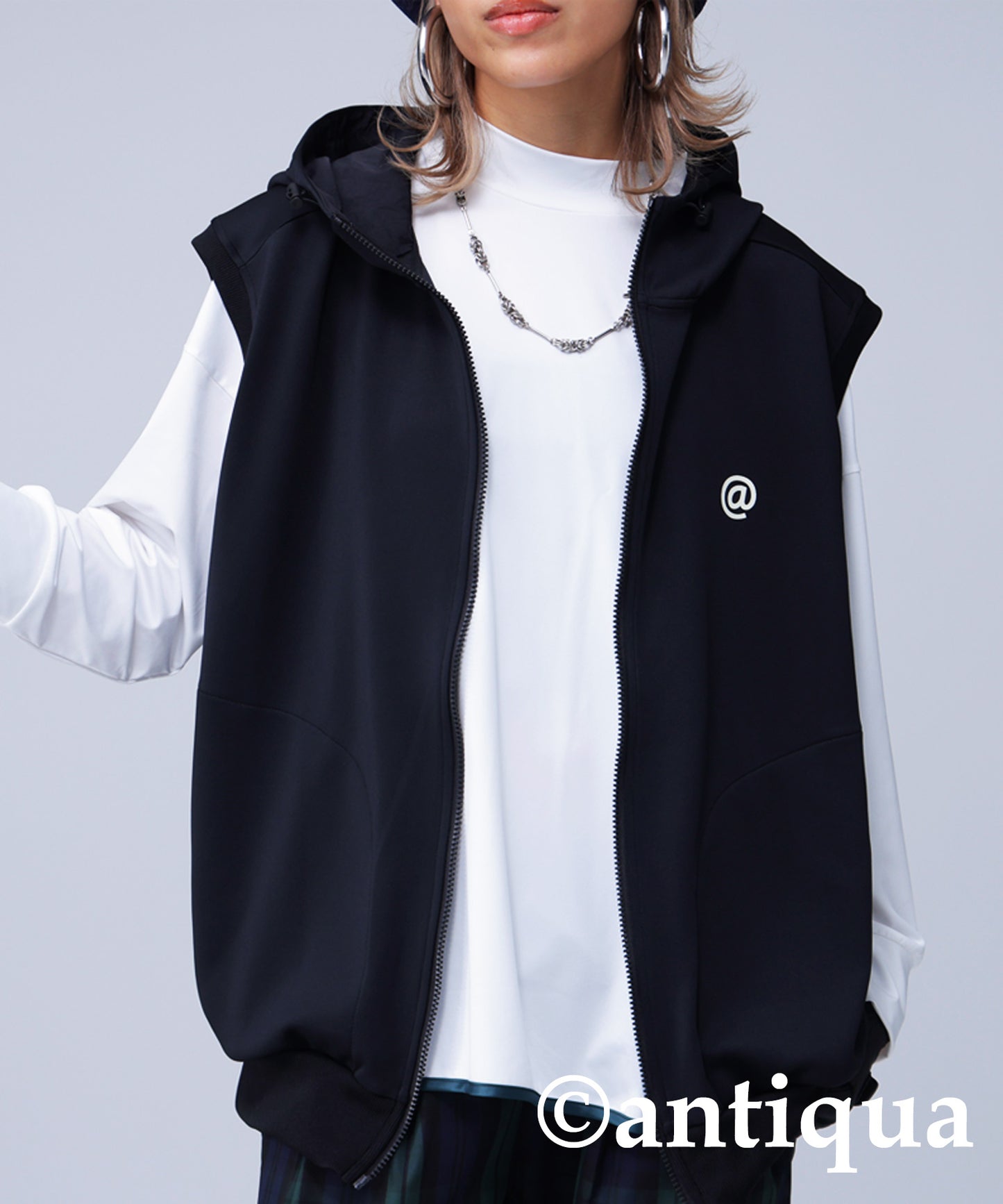 ANTIQUAGOLF×STCH  Hoodie Logo Vest Ladies