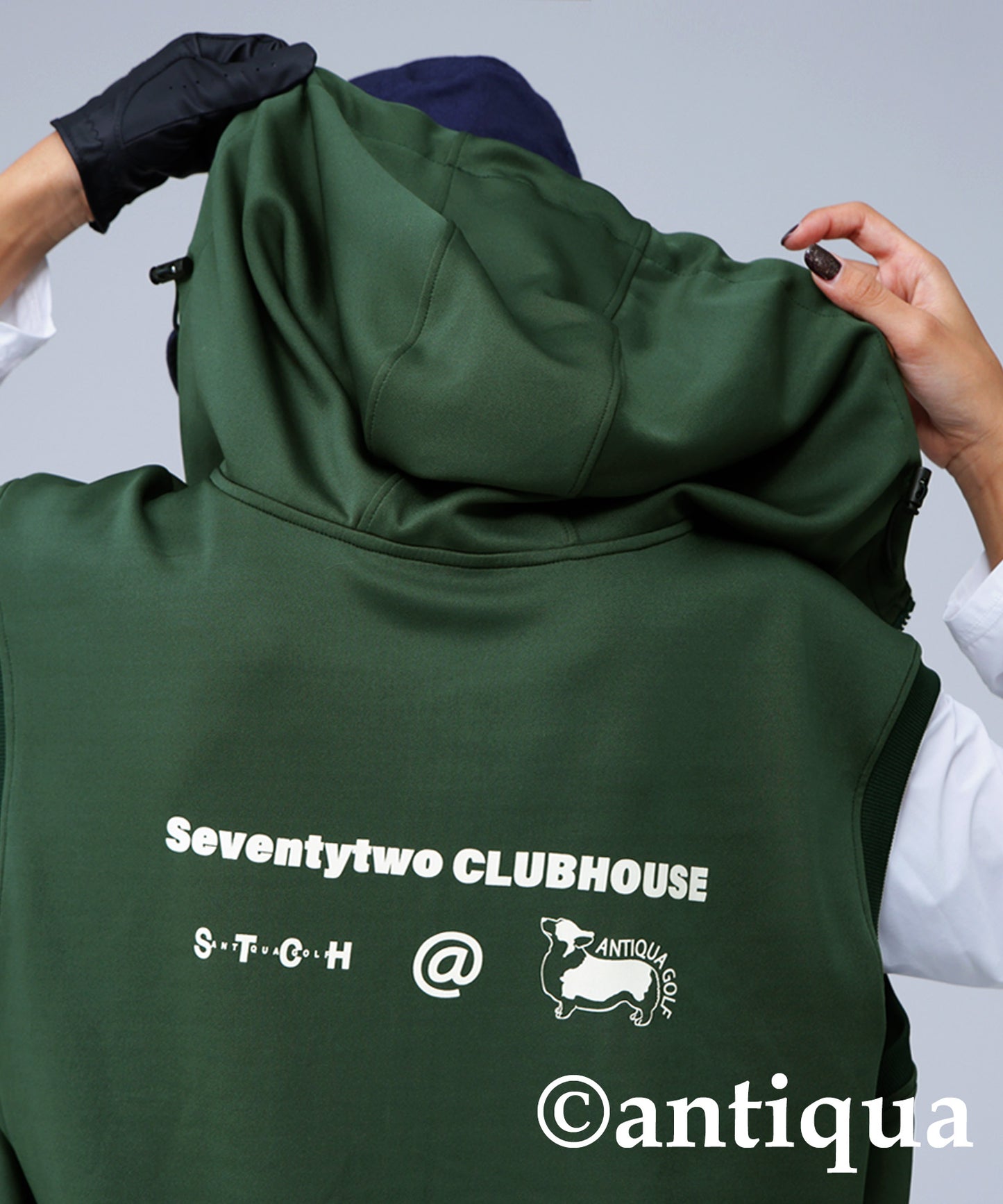 ANTIQUAGOLF×STCH  Hoodie Logo Vest Ladies