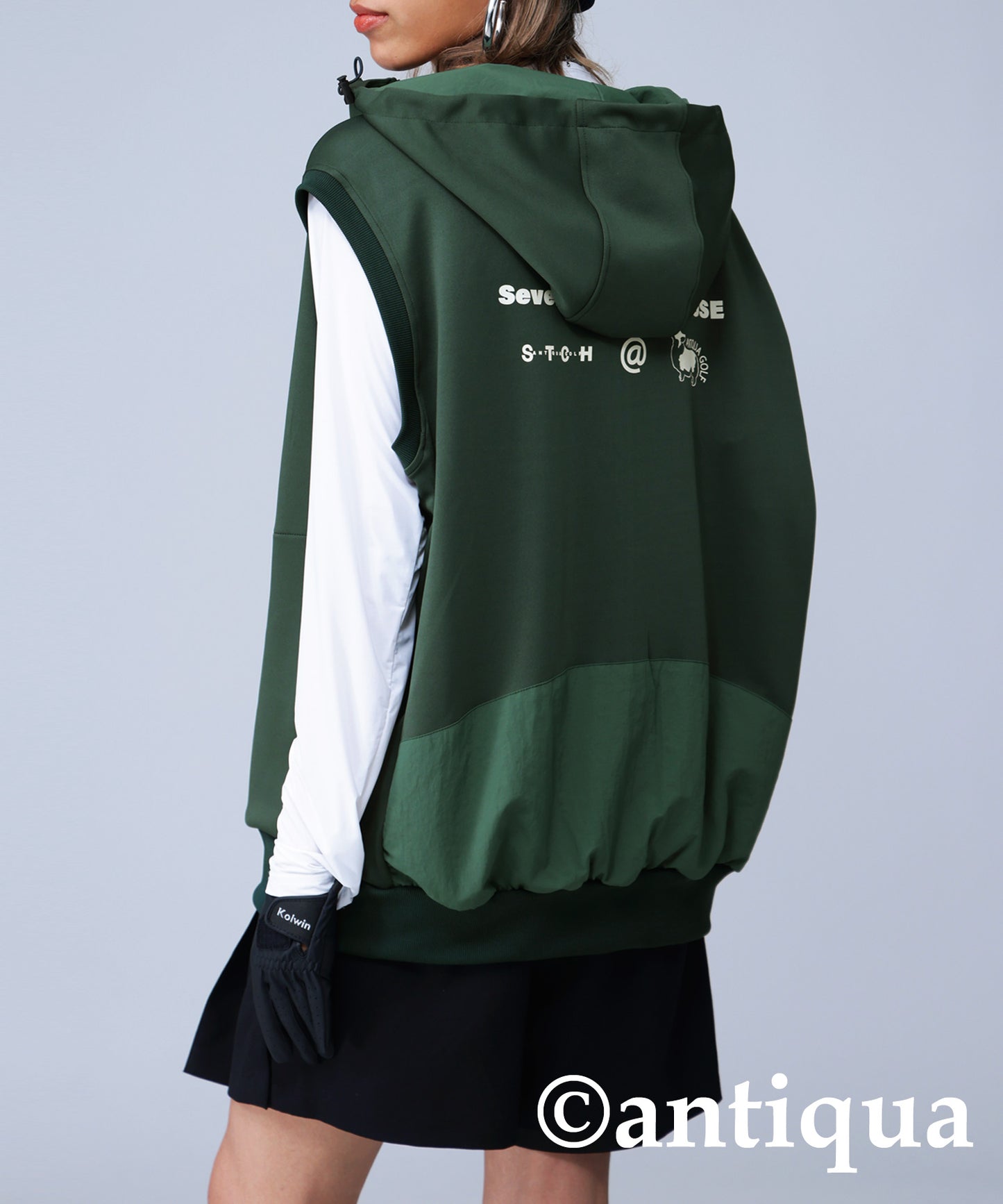 ANTIQUAGOLF×STCH  Hoodie Logo Vest Ladies