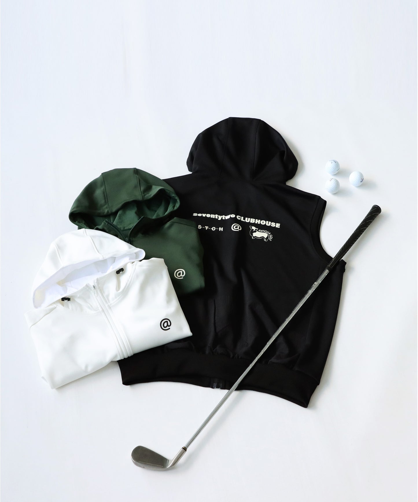 ANTIQUAGOLF×STCH  Hoodie Logo Vest Ladies