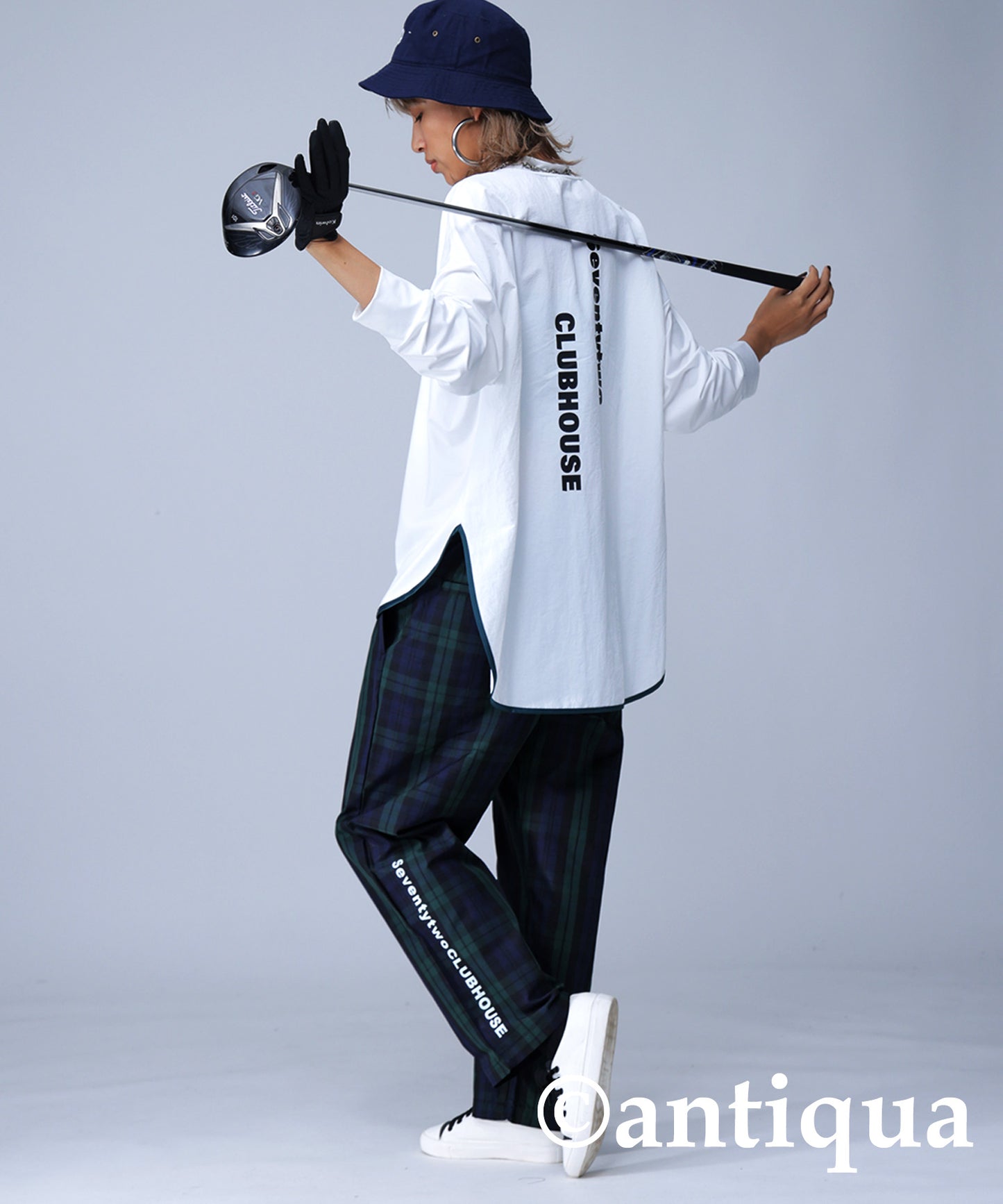 STCH × ANTIQUA GOLF UK -Style Check Logo Pants Ladies