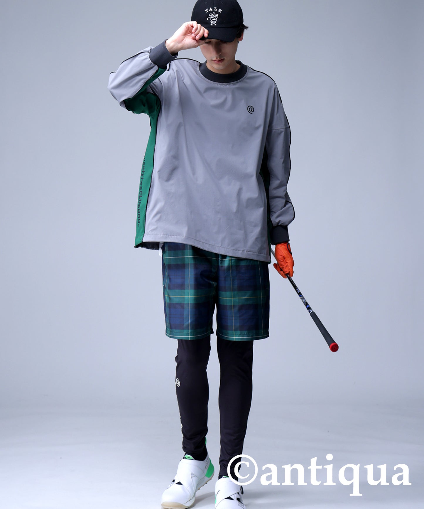 STCH × ANTIQUA GOLF Piping Design Tops Men's