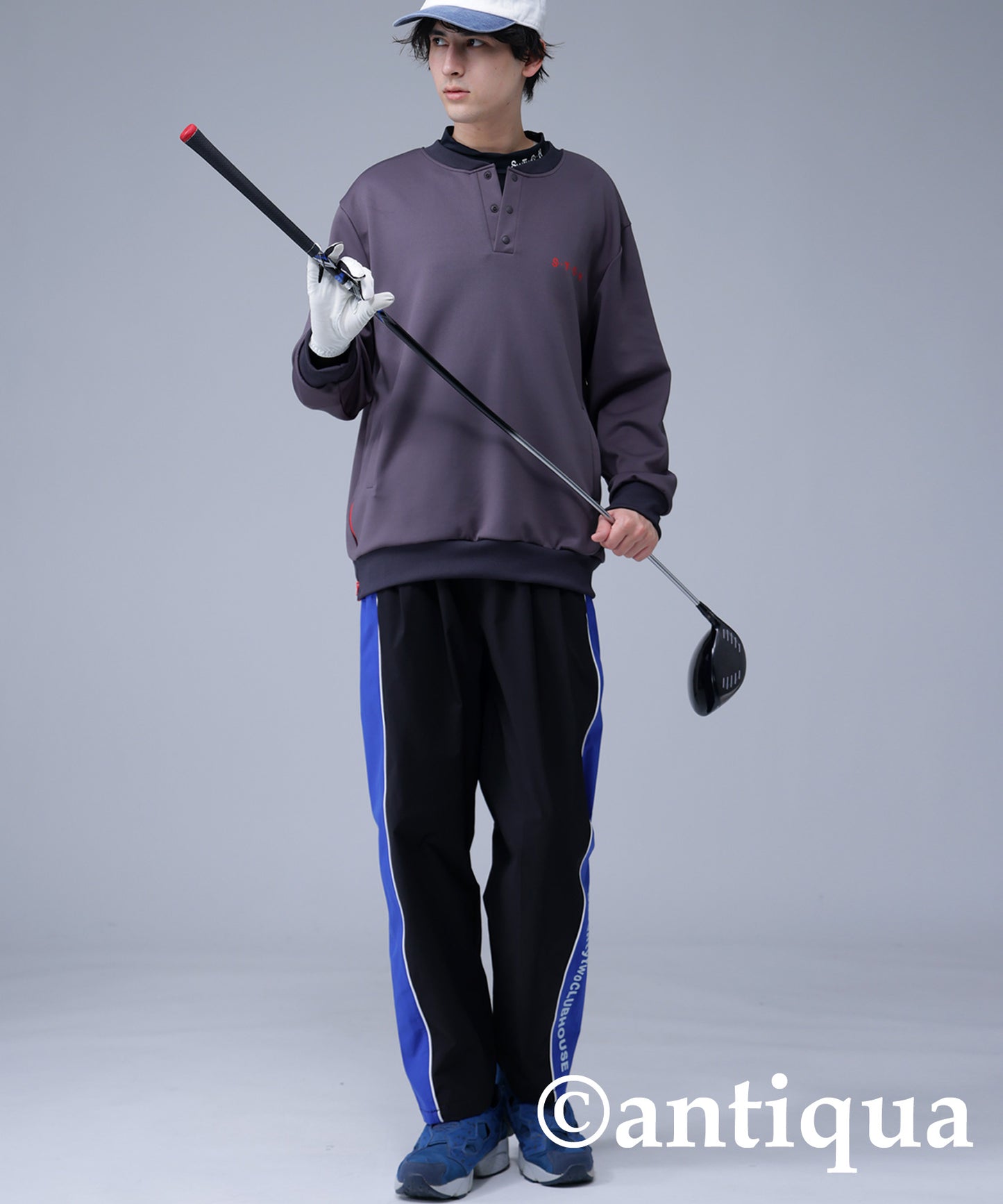 STCH×ANTIQUA GOLF Line Design Pants Men's