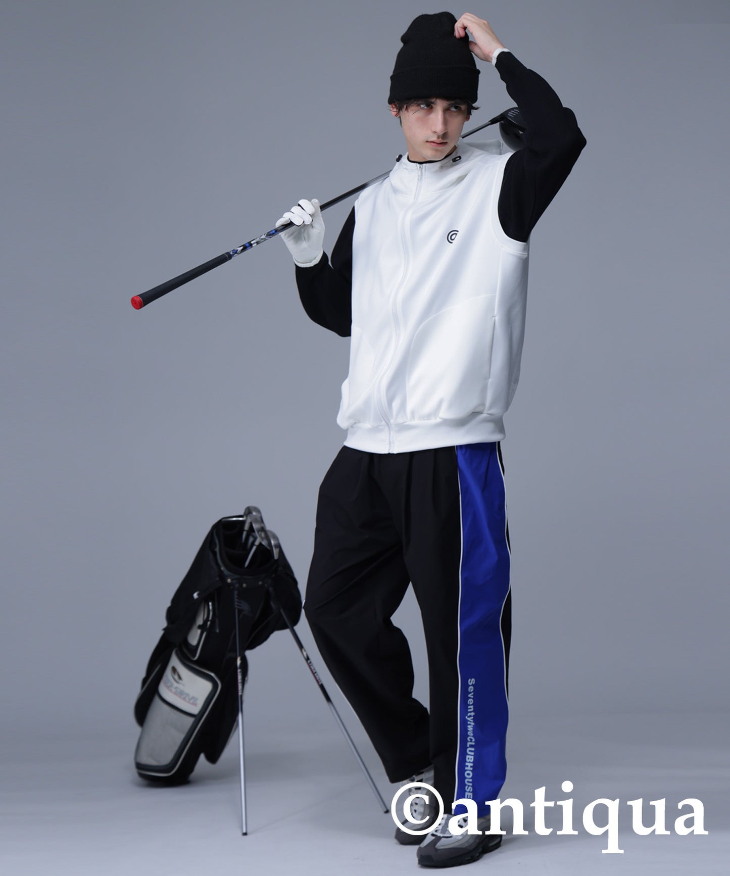 STCH×ANTIQUA GOLF Line Design Pants Men's