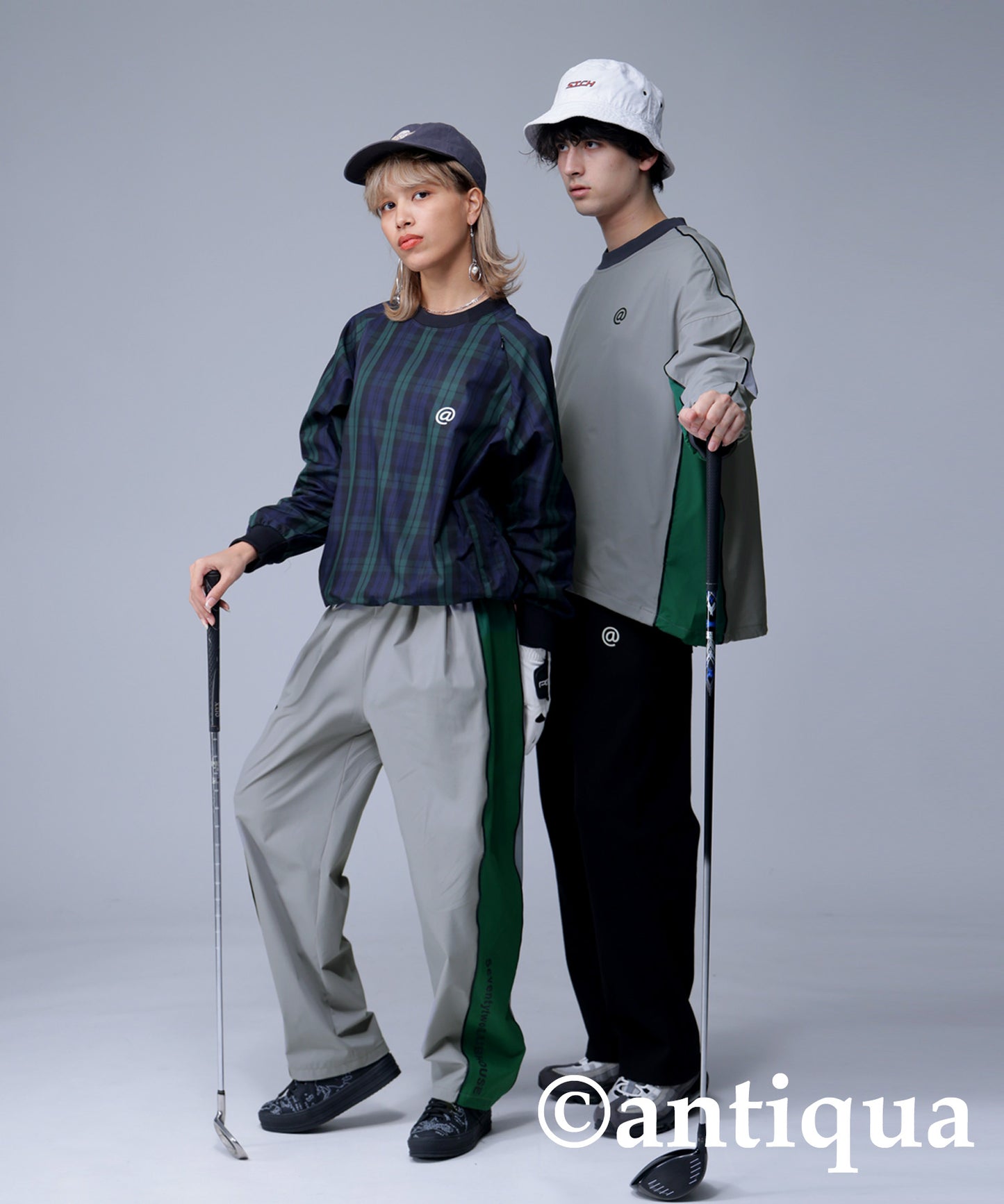 STCH×ANTIQUA GOLF Line Design Pants Men's