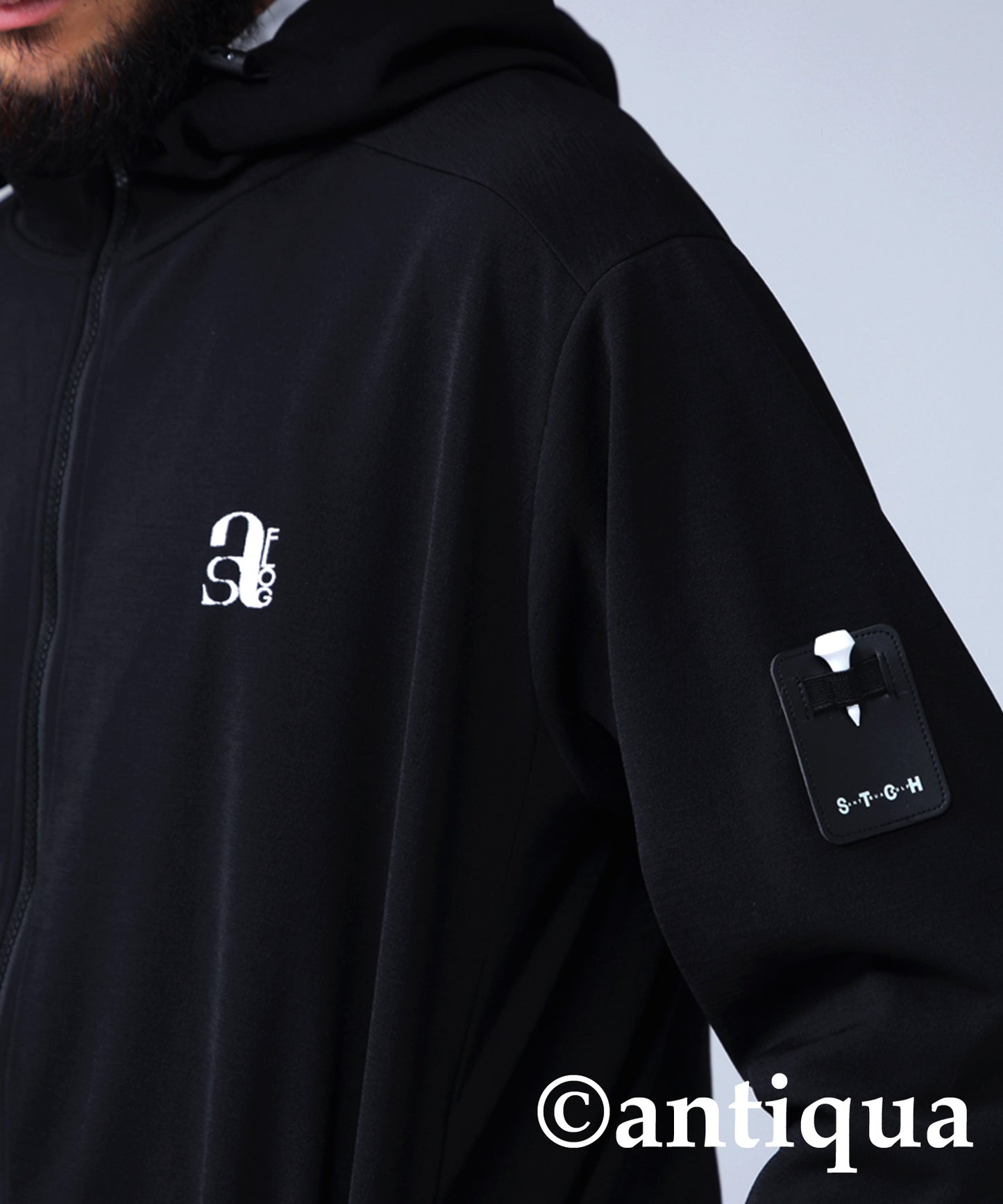 ANTIQUA GOLF×STCH Embroidery Logo Zip Hoody Men's