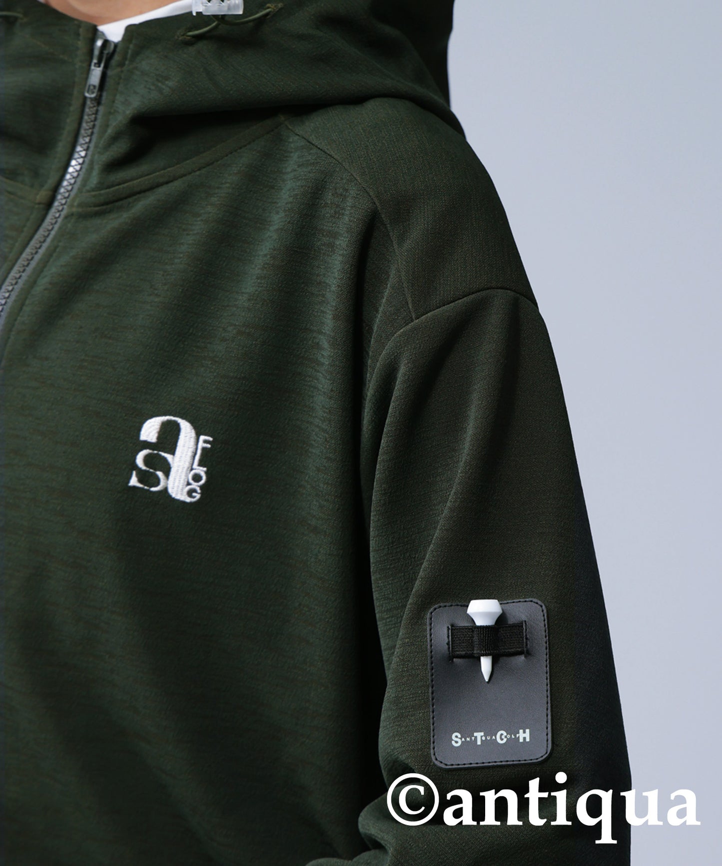 ANTIQUA GOLF×STCH Embroidery Logo Zip Hoody Ladies