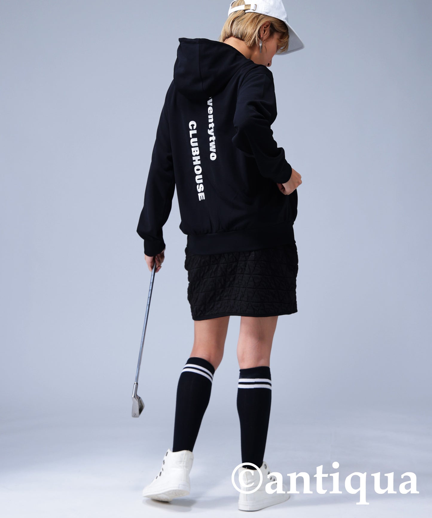 ANTIQUA GOLF×STCH Embroidery Logo Zip Hoody Ladies