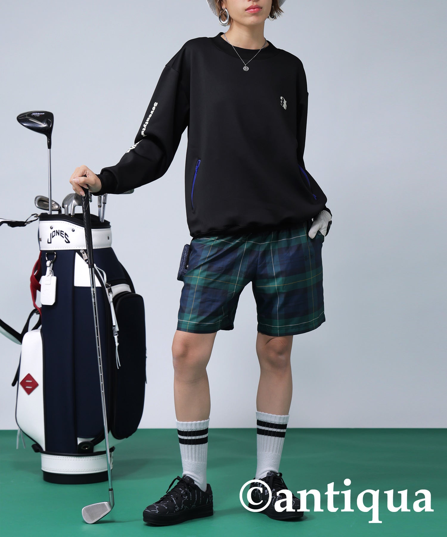 ANTIQUA GOLF×STCH Zip Pocket Tops Ladies | Japanese fashion brand