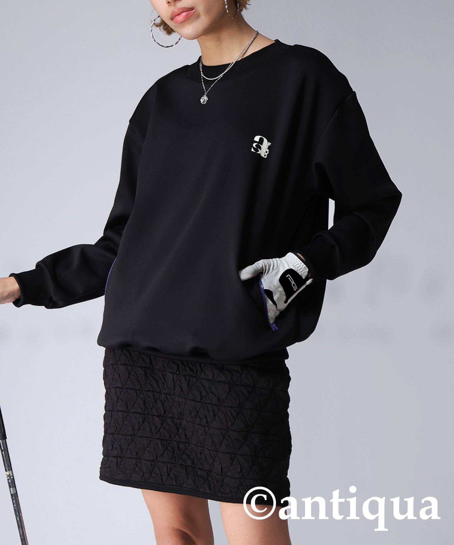 ANTIQUA GOLF×STCH Zip Pocket Tops Ladies | Japanese fashion brand