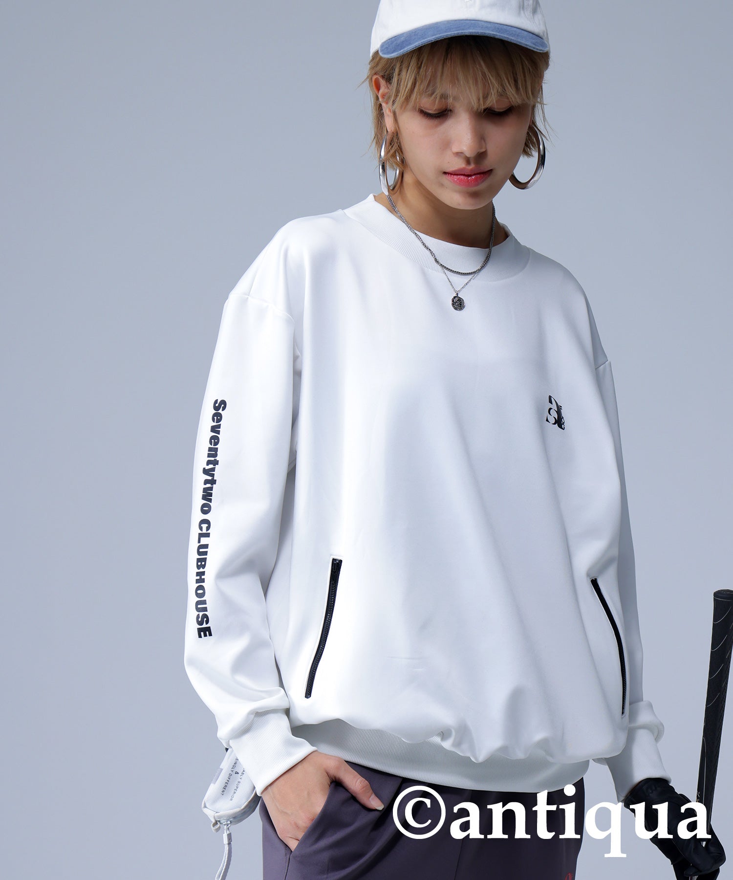 ANTIQUA GOLF×STCH Zip Pocket Tops Ladies | Japanese fashion brand