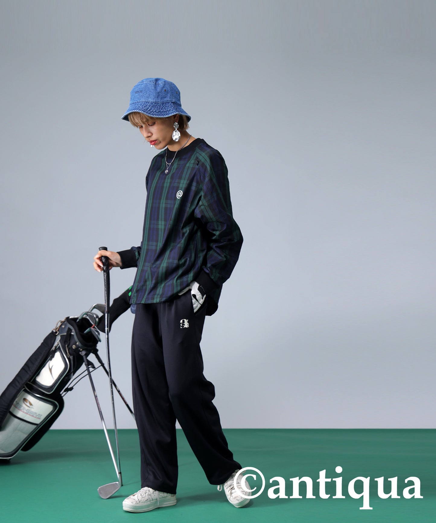 ANTIQUA GOLF×STCH Zip Pocket Design Pants Ladies