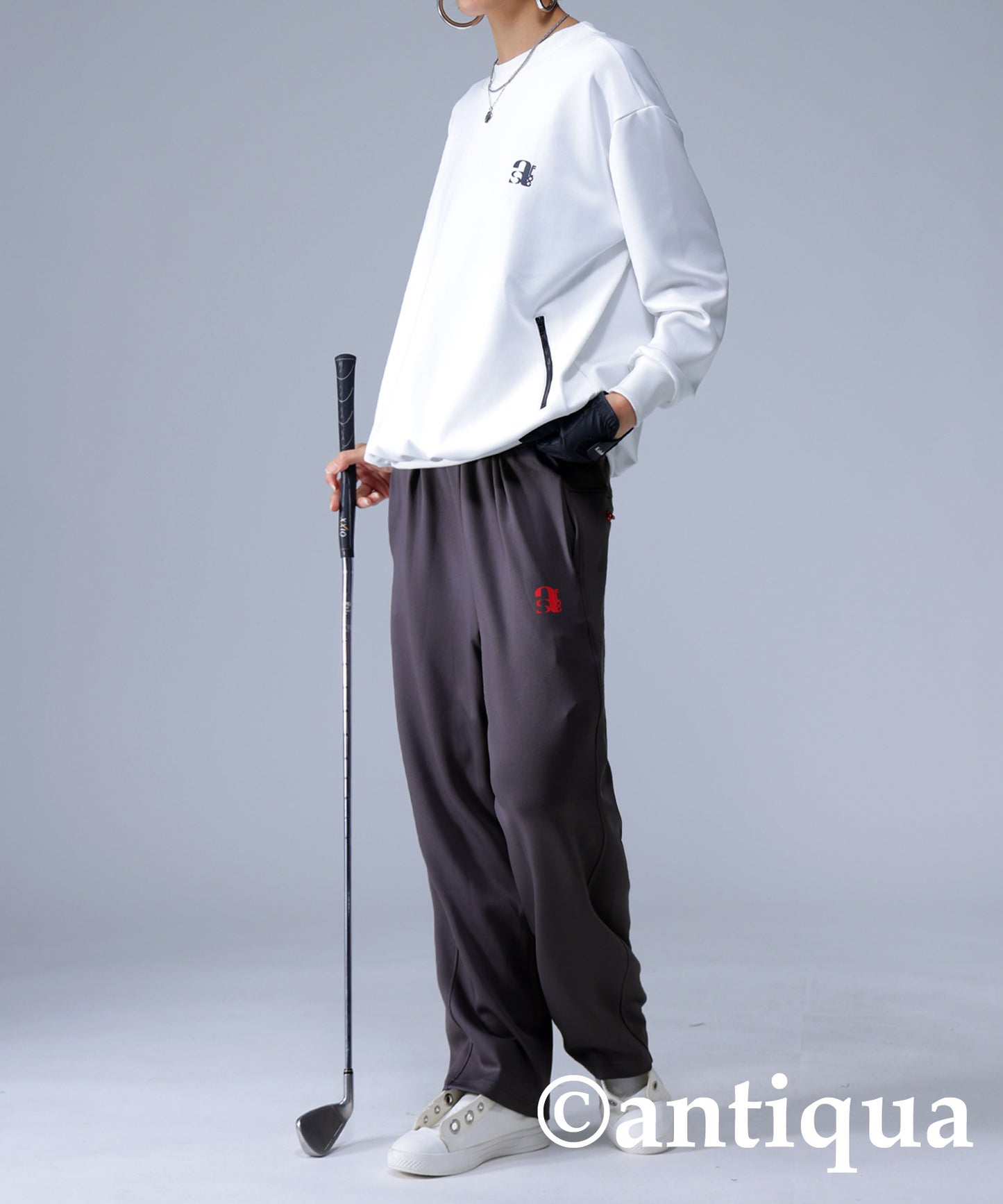 ANTIQUA GOLF×STCH Zip Pocket Design Pants Ladies