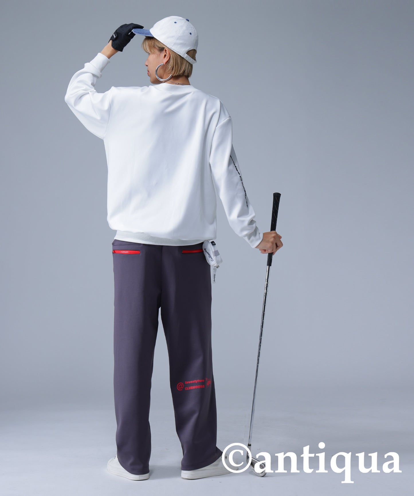 ANTIQUA GOLF×STCH Zip Pocket Design Pants Ladies