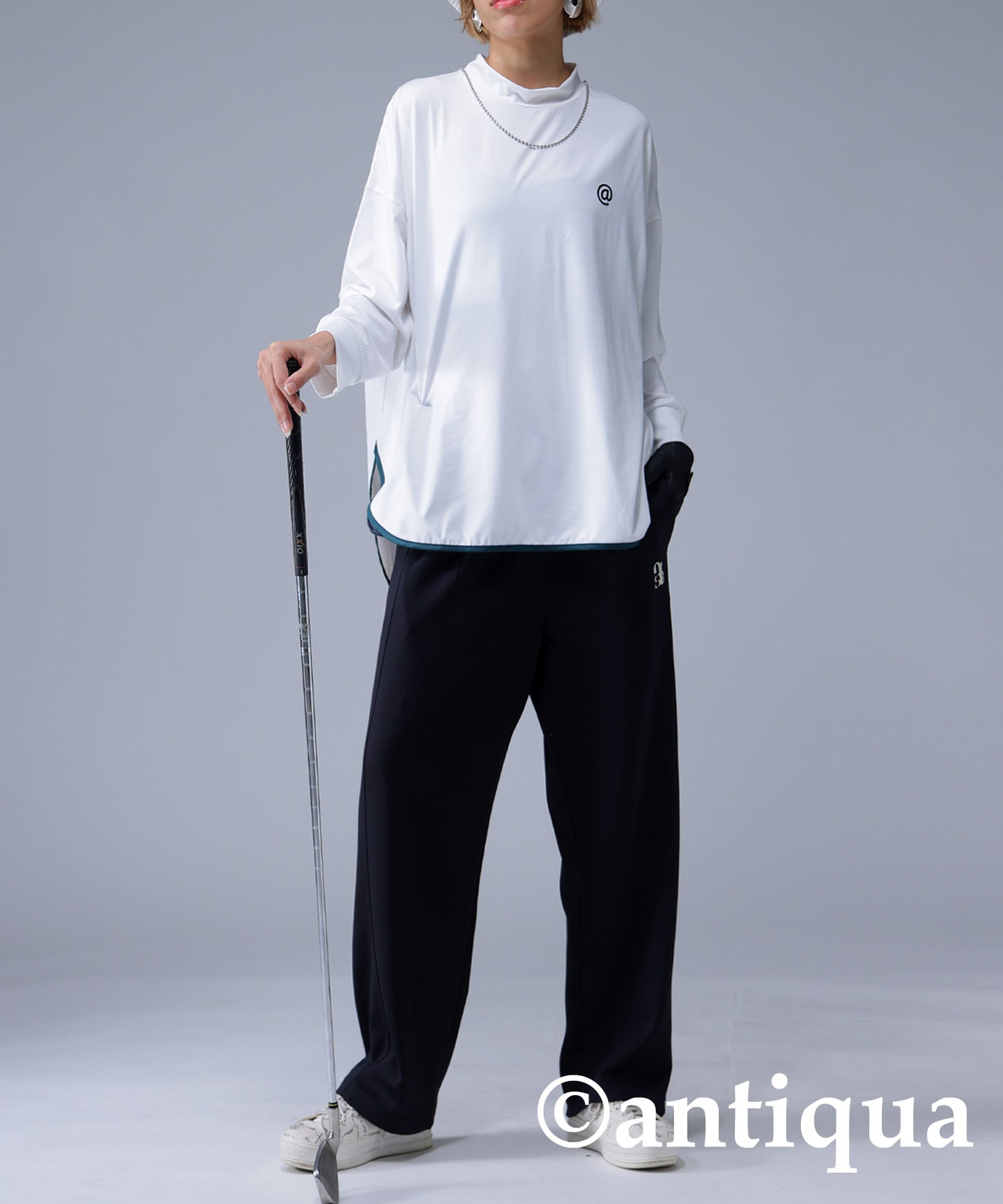 ANTIQUA GOLF×STCH Zip Pocket Design Pants Ladies