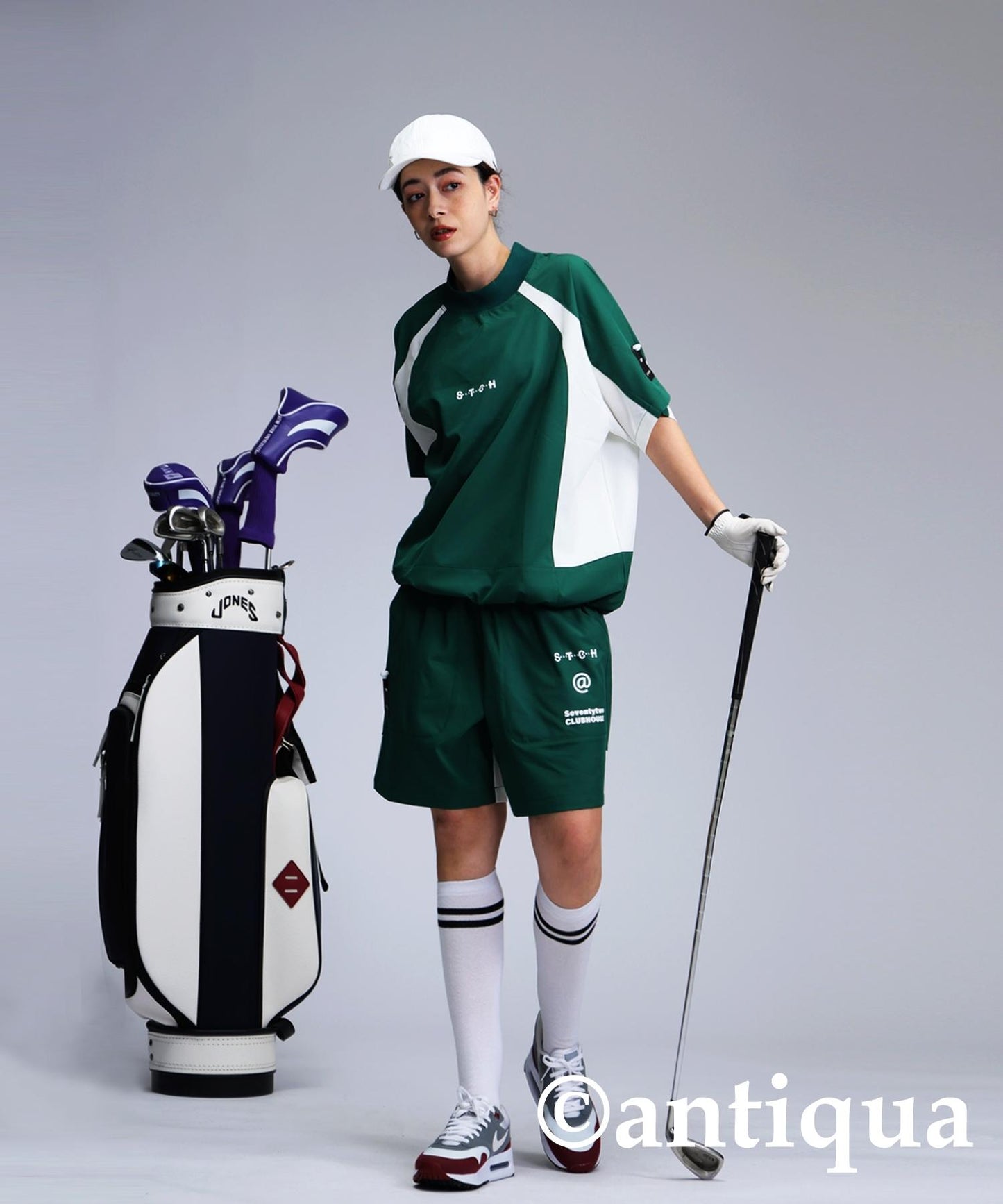 ANTIQUA GOLF×STCH Game Shirt With Drawstring Ladies