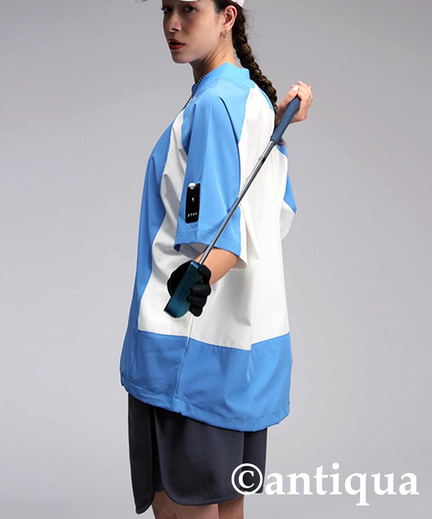ANTIQUA GOLF×STCH Game Shirt With Drawstring Ladies