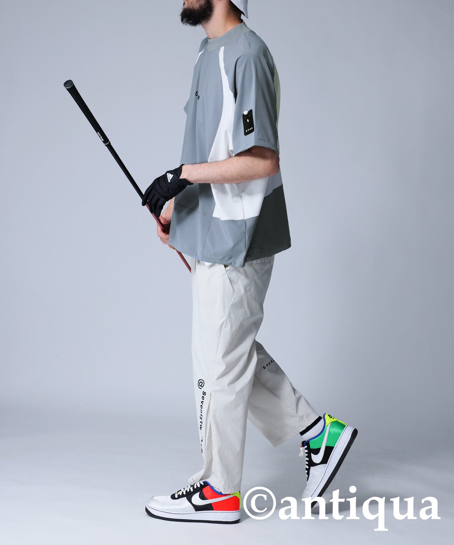 ANTIQUA GOLF×STCH Drawstring Game Shirt Men's