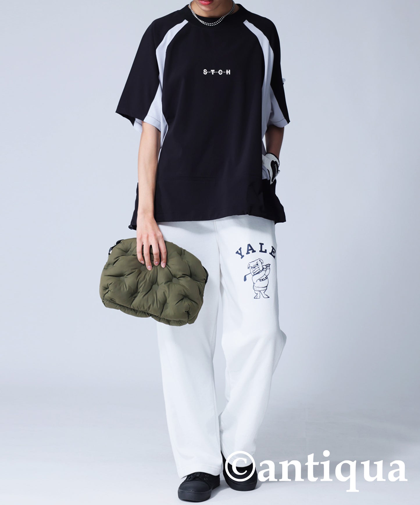 ANTIQUA GOLF×STCH Drawstring Game Shirt Ladies