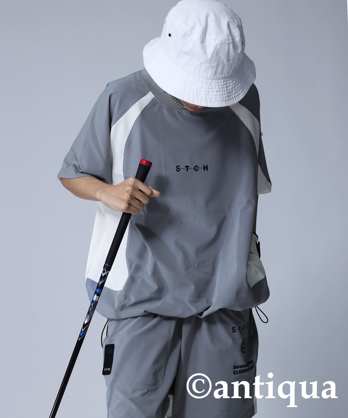 ANTIQUA GOLF×STCH Drawstring Game Shirt Ladies