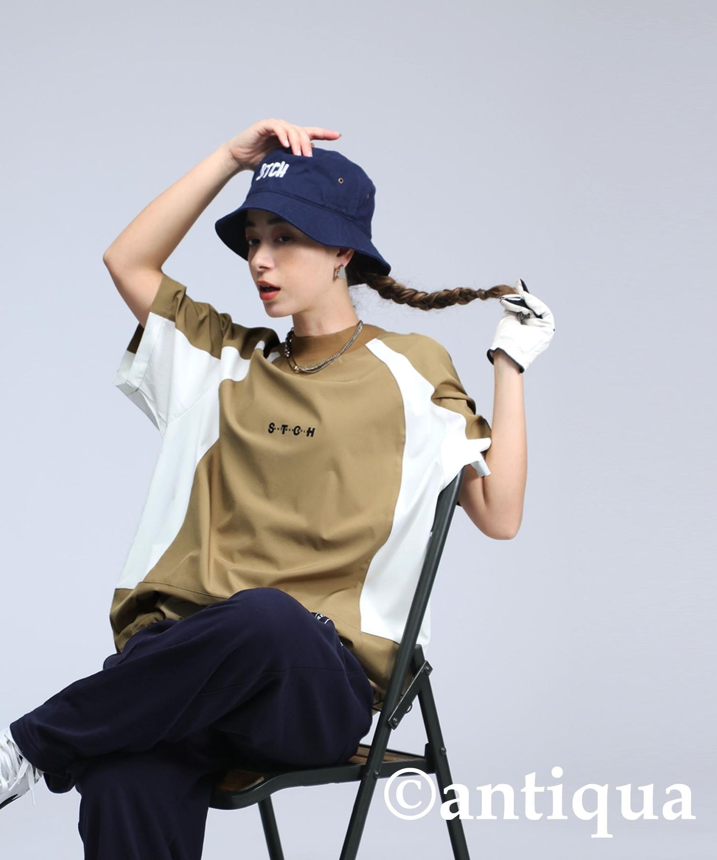 ANTIQUA GOLF×STCH Game Shirt With Drawstring Ladies