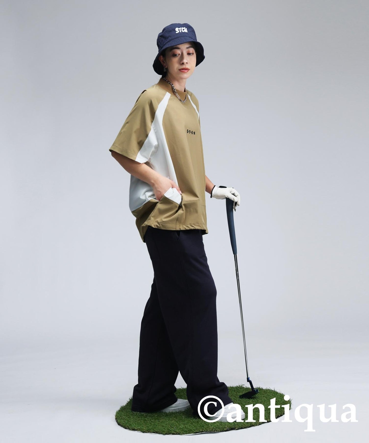 ANTIQUA GOLF×STCH Game Shirt With Drawstring Ladies